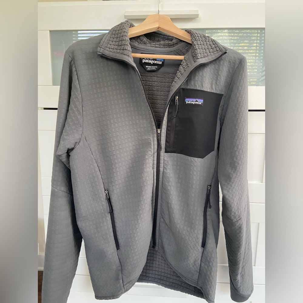 Patagonia R2 Techface Jacket Mens XS/S Gray Stretch Fleece Full Zip